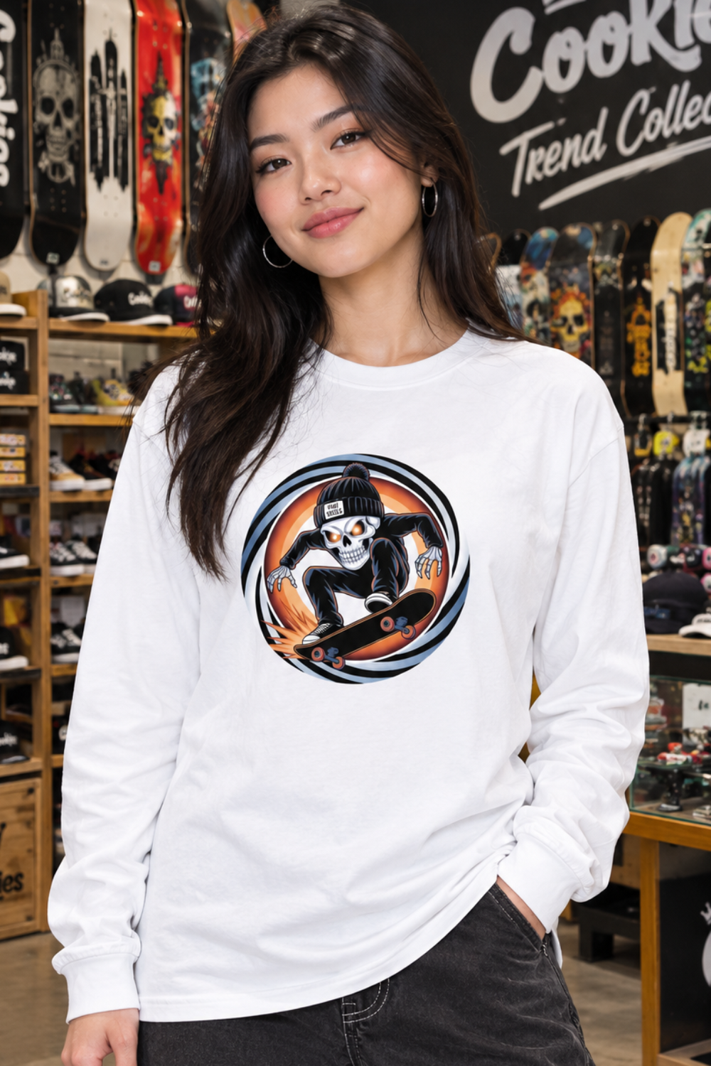 Phat Skulls Skater Long Sleeve - Cookies Trend Collective