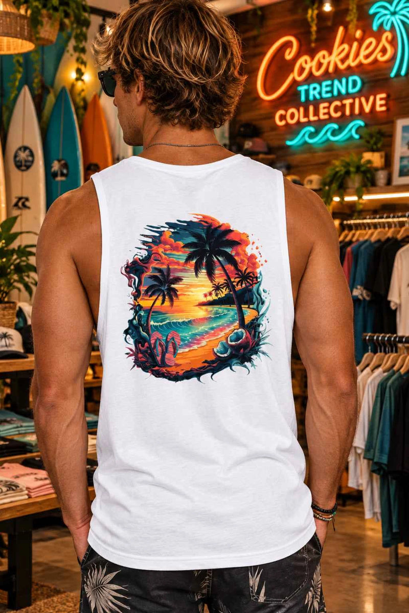 Sunset Beach Tank Top - authentic product design