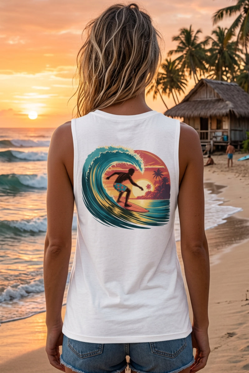 Islander Surf Tank Top – Men's Tropical Graphic Tank - authentic product design