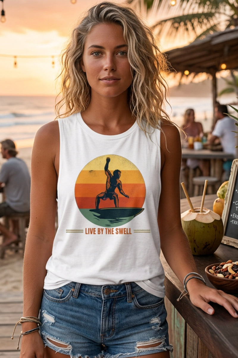 Swell Tank Top – Men's Retro Surf Graphic Tank - authentic product design