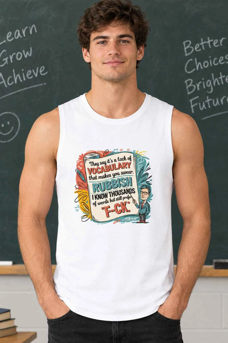 Funny Vocabulary Tank Top - authentic product design