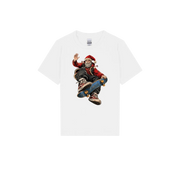 Ripper Santa Youth T-Shirt – Skateboarding Santa Christmas Shirt for Kids