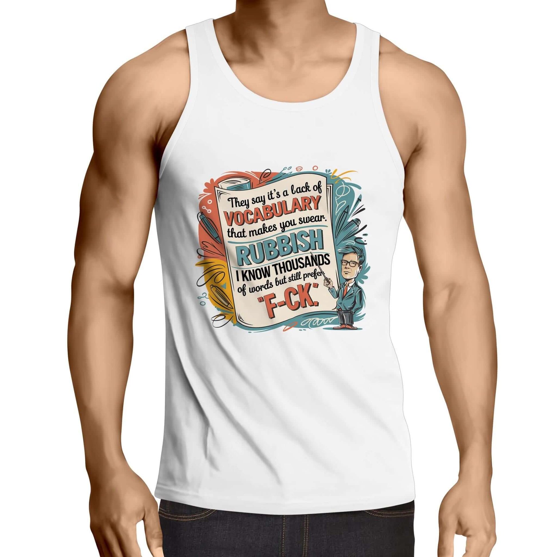 AS Colour Funny teacher quote singlet top with colorful design and ¾ length sleeves, perfect for humor-loving educators.
