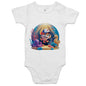 AS Colour Sea Life Baby onesie with colorful cartoon fish, octopus, and seahorse design, perfect for kids' fashion.
