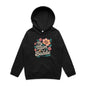 Kids hoodie featuring tropical flower design and text 'My Mum is a Baddie', perfect for Mother's Day and everyday wear.