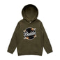 Kid's hoodie with 'Baddie' universe retro design, perfect for trendy casual wear.